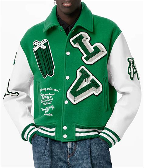 louis vuitton jacket red|lv green varsity jacket.